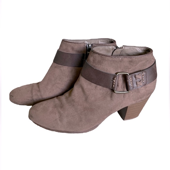 Limelight Shoes - Faux Suede Ankle Booties
